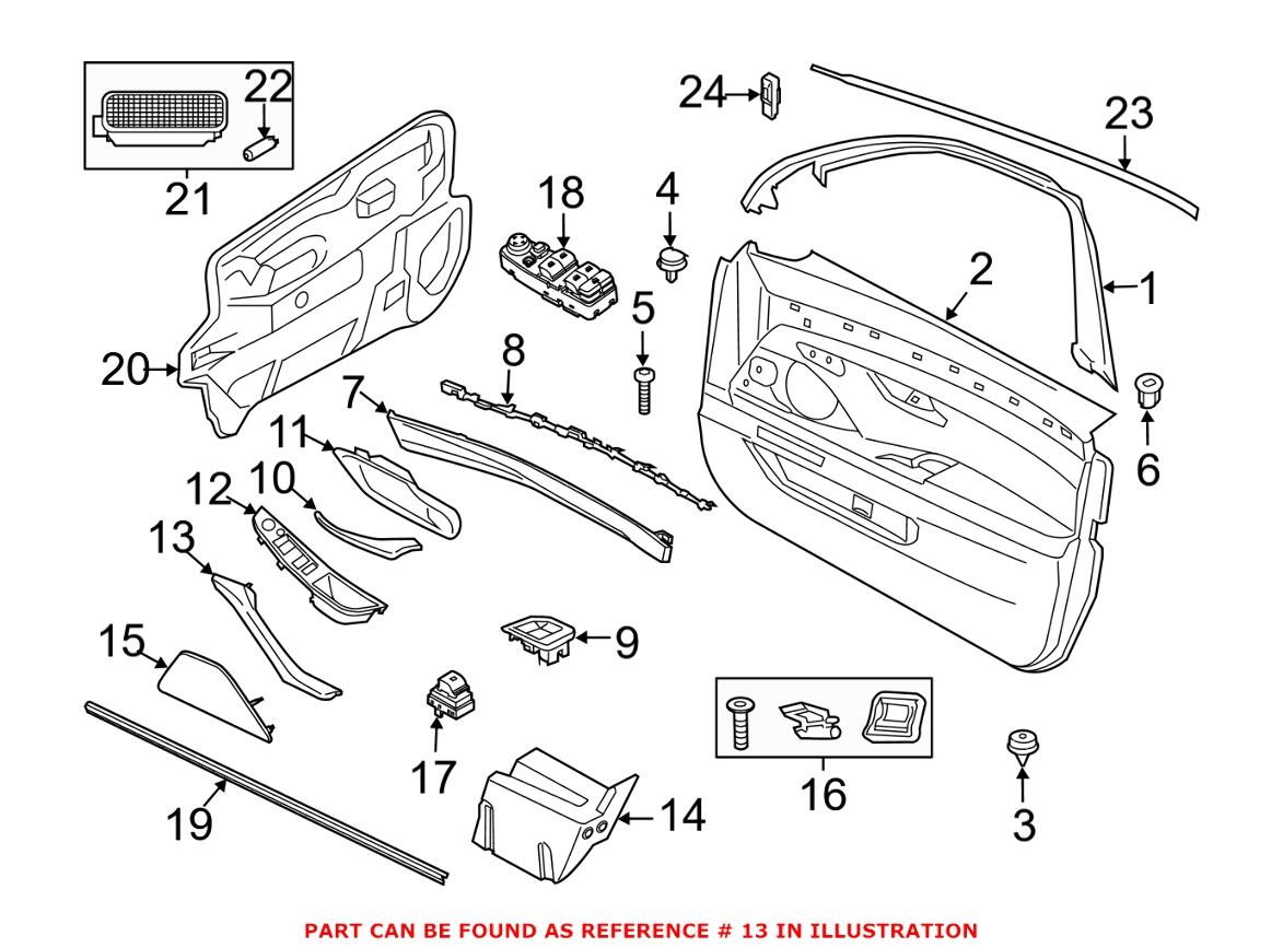 BMW Interior Door Pull Handle 51417225860